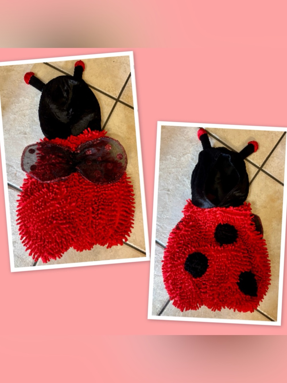 Chenille Ladybug Baby Costume ~ Size 12 Months
